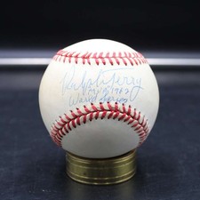 Ralph Terry Signed Baseball Autograph Inscribed MVP 1962 World Series ZJ22599