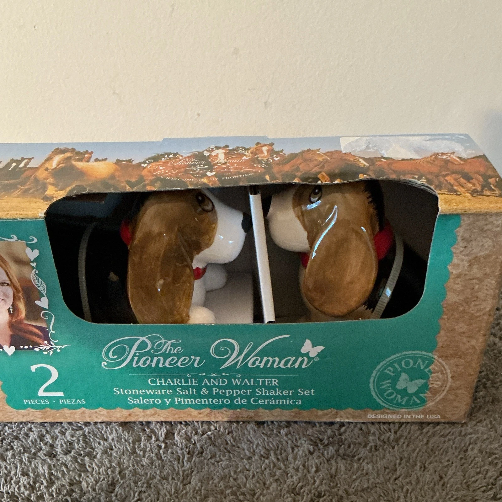 The Pioneer Woman Charlie & Walter Ceramic Salt & Pepper Shakers, 2-Piece Set
