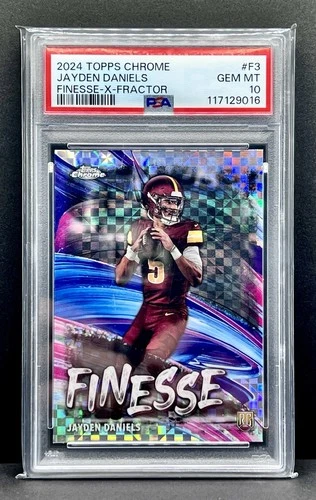 2024 Topps Chrome Finesse X-Fractor Jayden Daniels #F-3 PSA 10 (RC)