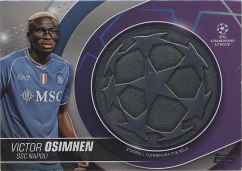 Victor Osimhen 2023-24 Topps UEFA Club Competitions Orange Inferno