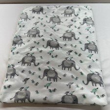 S L Home Fashions Baby Blanket Security Gray White Lovey Elephant Birds