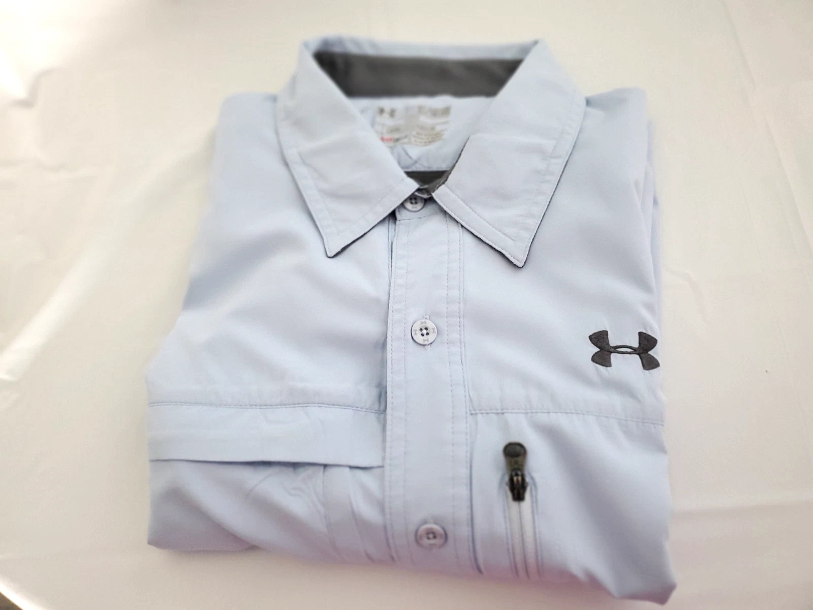 Under Armour Men’s XXL Vented Light Weight Fishing Shirt Blue