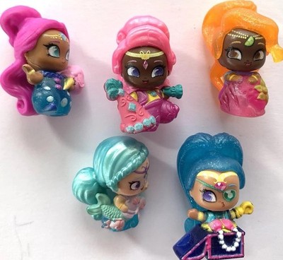 Lot of 5 Shimmer & Shine Teenie Genies Fisher Price 1.5  Nickelodeon So Cute!