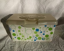 NEW Huggies Baby Wipes Pop Up Container Dispenser Refillable Geometric Circles