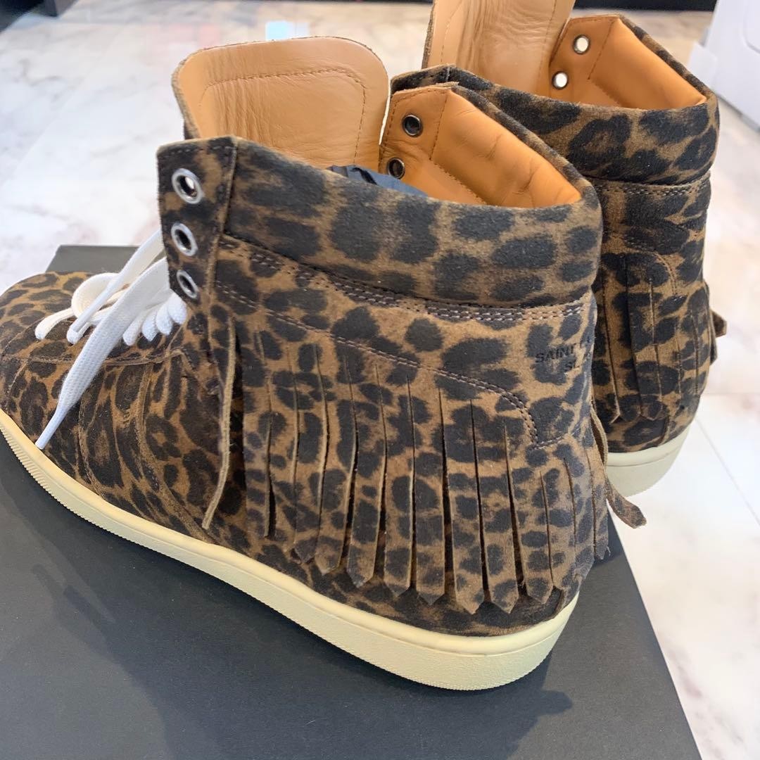 Men 8.0US Saint Laurent Paris Leopard High Cut Sneakers 40 Half thumbnail 9