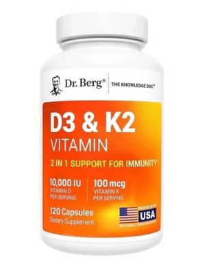 Dr. Berg Vitamin D3 & K2  Magnesium Zinc Bone Health Muscle MCT Oil sealed