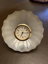 Dartington Crystal Glass Paperweight Clock