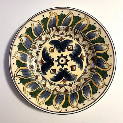 Tabletops Unlimited DERUTA Ensalada Cerámica Pintada a Mano - Plato de Postre 8.5" LEER - Imagen 1 de 4