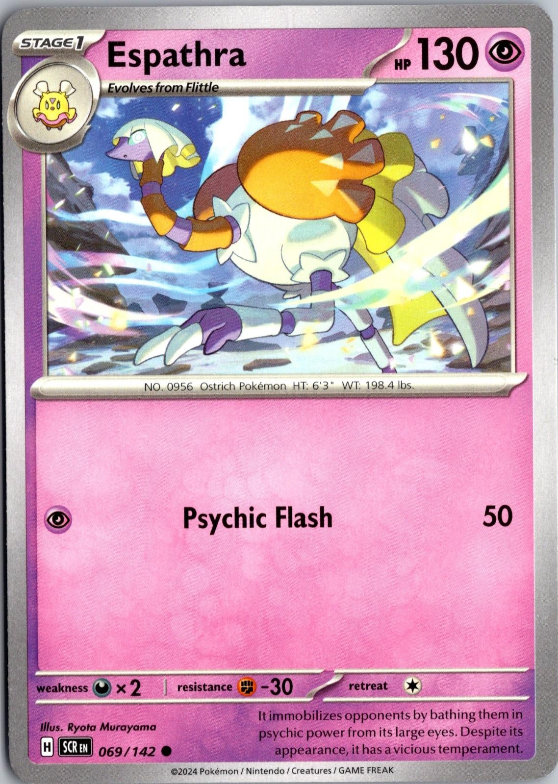 Espathra 69/142 Common Stellar Crown Pokemon Near Mint
