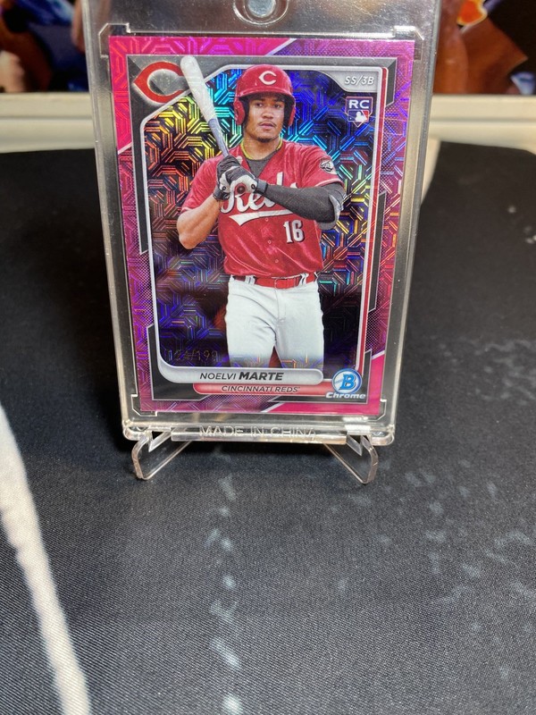 2024 Bowman - Noelvi Marte #80 Chrome Fuchsia Mojo Refractor /299 (RC) MINT 