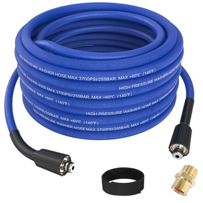 #ad Super Flexible Pressure Washer Hose 50FT x 1 4quot; 3700PSI Kink Resistant High ... $55.99