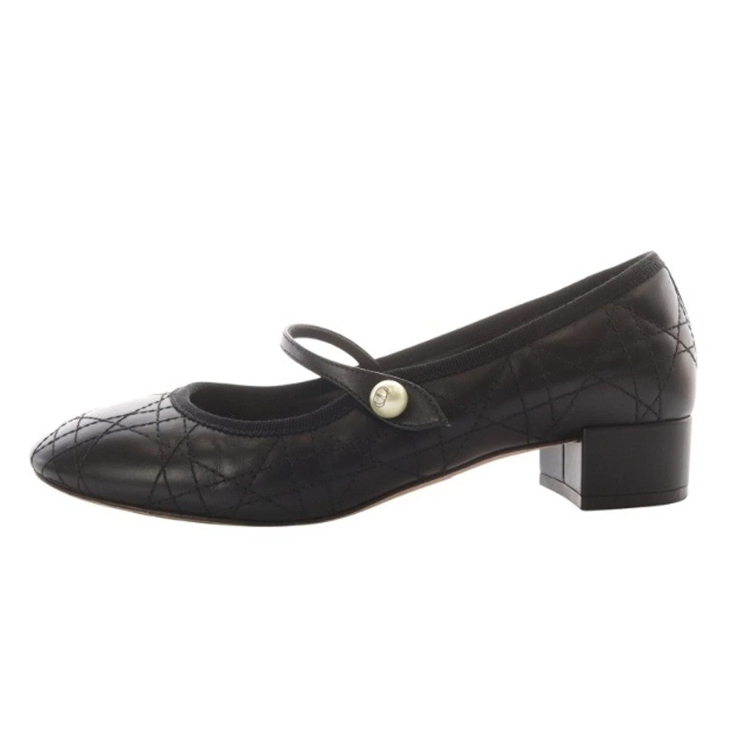Escarpins ballerines Dior Christian 24SS Canage matelassés en veau bretelles talons hauts occasion 1