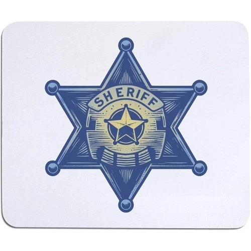 'Western Style Sheriff Star' Mouse Mat / Desk Pad (MO00041802)