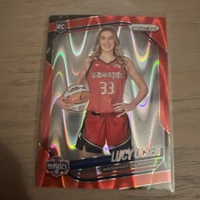 2025 Panini Prizm WNBA Red Seismic Prizm Rookie #145 Lucy Olsen /249 Mystics 11A