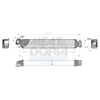 Meat & Doria LadeluftküHler LLK FüR Honda Civic X SchräGheck 1.5 Vtec 1.0 FC