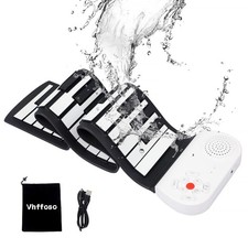 49 Keys Roll Up Piano with Carrying Bag, 8 Different Tones, Built-in Recharge...