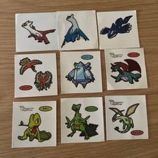 Pokemon Sticker Set of 9 with Latias, Latios, Kyogre, Ho-Oh, Regice, Manda, Kimo