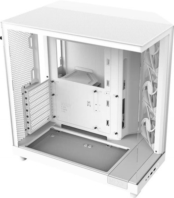 NZXT - H6 Flow ATX Mid-Tower PC Case with Dual Chamber - White | eBay