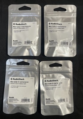RadioShack 276-1501, 15 Position Male Solder terminals, D-Sub Connector (Qty 4)