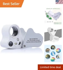 Portable Dual Lens 30x & 60x Magnifying Glass with LED Lighting - Must Have Tool