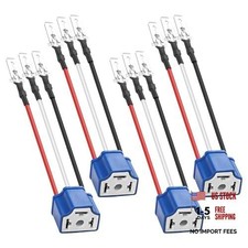 Ceramic H4 9003 HB2 Headlight Wiring Harness 12V Car Light Socket H4 to 3 Pin