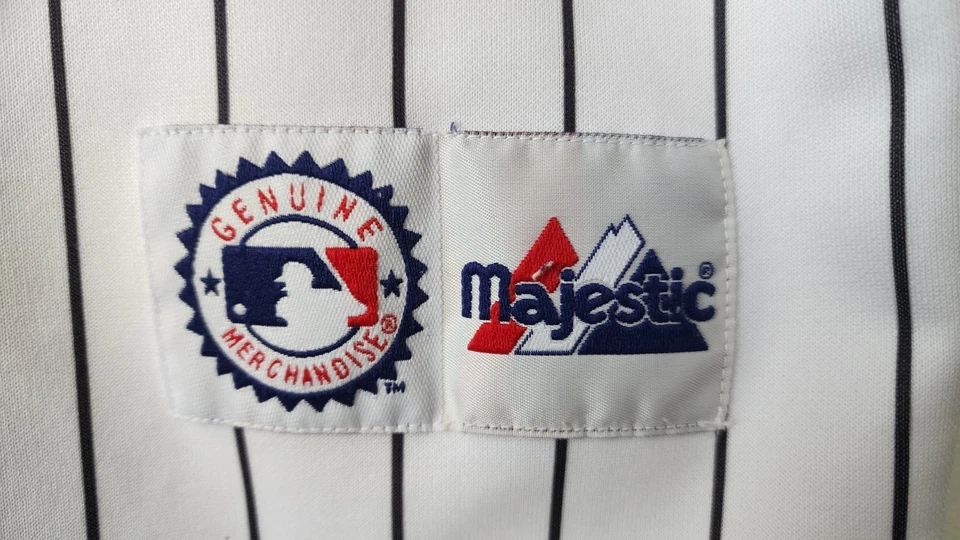 Majestic MLB Hombres Talla 2XL New York Yankees Alfonso Soriano Camiseta a Rayas EE. UU. Foto 4 de 4