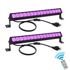48W LED Black Light Bar Blacklight Bars with Plug and Switch Light Up 22x22ft...