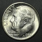 1950 S Roosevelt Dime - Uncirculated - Silver - 10C