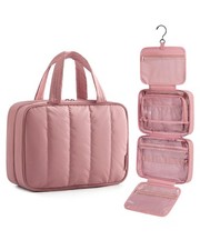 BAGSMART Travel Toiletry Bag for women, Portable Hanging Hook Makeup Bag Organiz