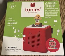 Tonies Cocomelon Toniebox Audio Player Starter Set with JJ, Red, Weight: 3 lbs