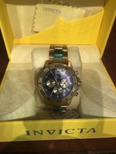 Invicta Men Pro Diver Chrono 18K Gold Plated Bracelet Watch