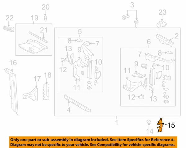 53294-60140 Toyota Deflector, radiator side, lh 5329460140, New 