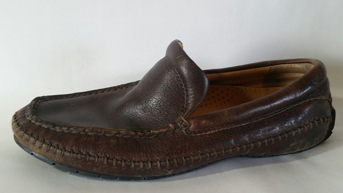 HS Trask Brown Leather Moccasins Driving Loafers Mens 8 M  display picture 1