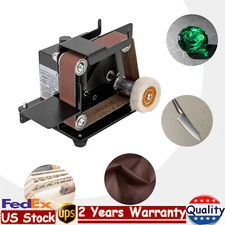 Electric Polishing Grinding Machine with 10PC Abrasive Belt for Wood Metal Knife