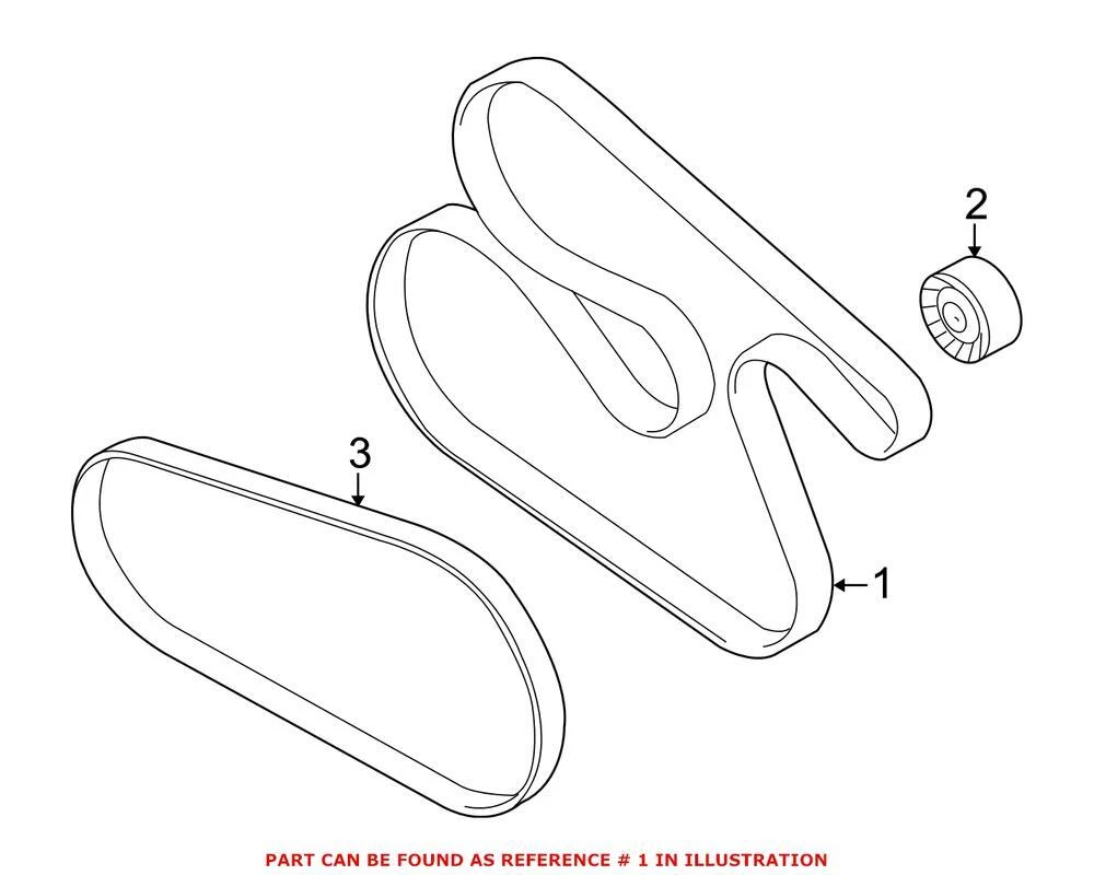 Genuine OEM Serpentine Belt For BMW 11287631823 | eBay