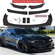 Glossy Black Front Bumper Lip Splitter Spoiler For Chevrolet Camaro