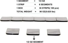 1/2 Oz Grey Steel Adhesive Backed Wheel Weights 48 pcs24 Oz Pack