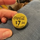 Vintage Yellow Spanish Soda Bottle Cap Advertising COCA-COLA $7 precio sugerido