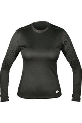Hot Chillys Women's Peachskins Crewneck Relaxed Fit Base Layer Black