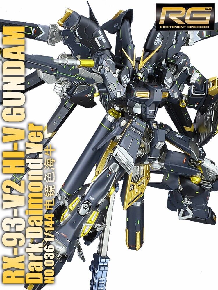 Bandai RG 1/144 Hi-V (Hi-Nu) Gundam and Bandai RG 1/144 Nu Gundam Bundle - izle.uz