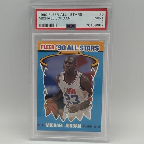 Michael Jordan 1990 Fleer All-Stars #5 PSA 9 NBA Chicago Bulls Basketball Card