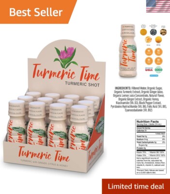Turmeric Shots - Turmeric with Ginger, Citrus & Honey | Non-GMO | No Preserva...