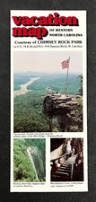 1970s Chimney Rock Park Western North Carolina Vacation Map Vtg Travel Brochure