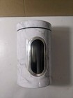 NEW- Set of 3 - Aluminum Food Storage - Large - White & Black Marble Look — photo 9
