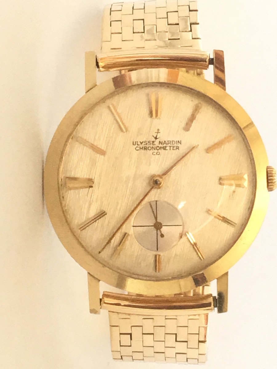 14k Gold Ulysse Nardin Antique Watches Ulysse Nardin Vintage 34mm