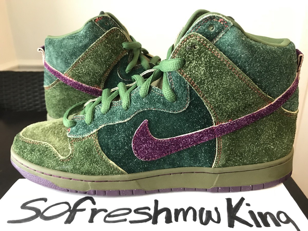 Nike SB Dunk High Premium 2010 Todd Bratrud SKUNK 420 Size