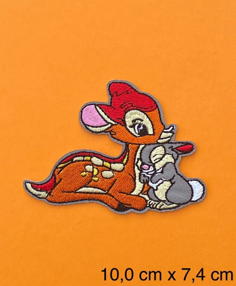 MARKENLOS Bügelbild, Patch, Aufnäher, Aufbügler für BAMBI*MIT KLOPFER* Fans/REH/HASE/KITZ