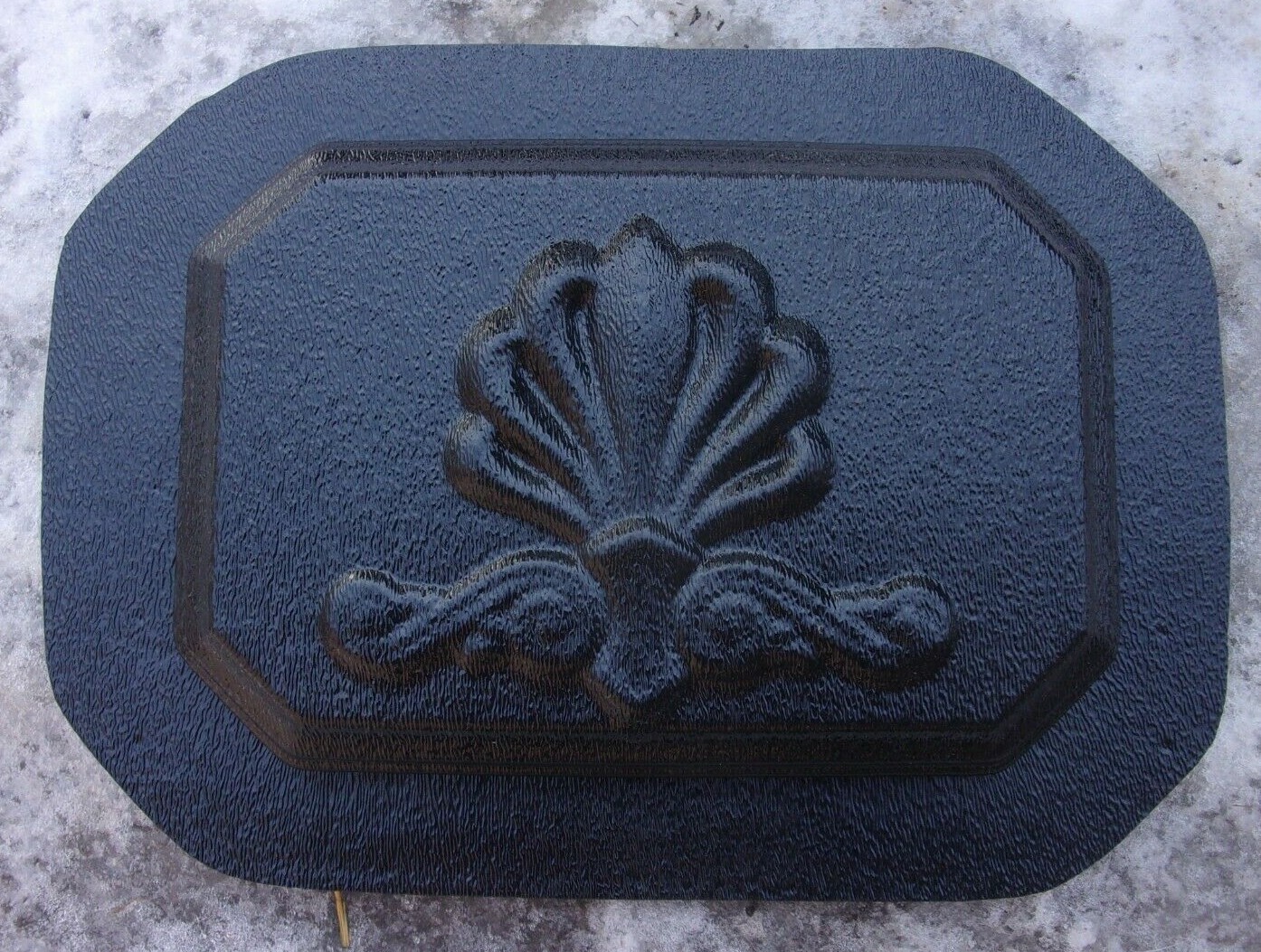 Fleur wall plaque mold plaster concrete casting mould 7" x 5" x 3/4" thick eBay