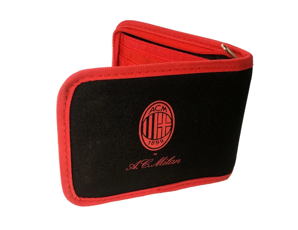Official AC Milan Bi-Fold Wallet - Licensed Football Club Zipper Enclosure - Image 3 of 4