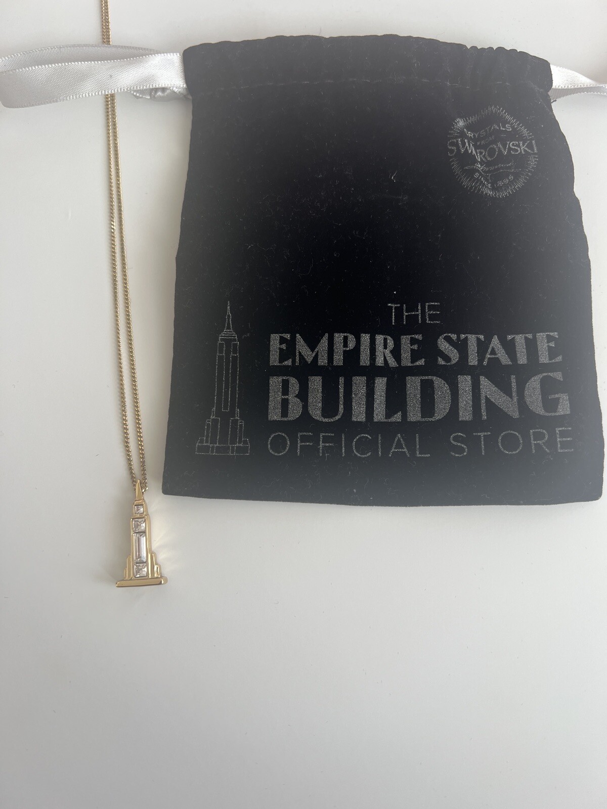 Swarovski Crystal Empire State Building Necklace Gem